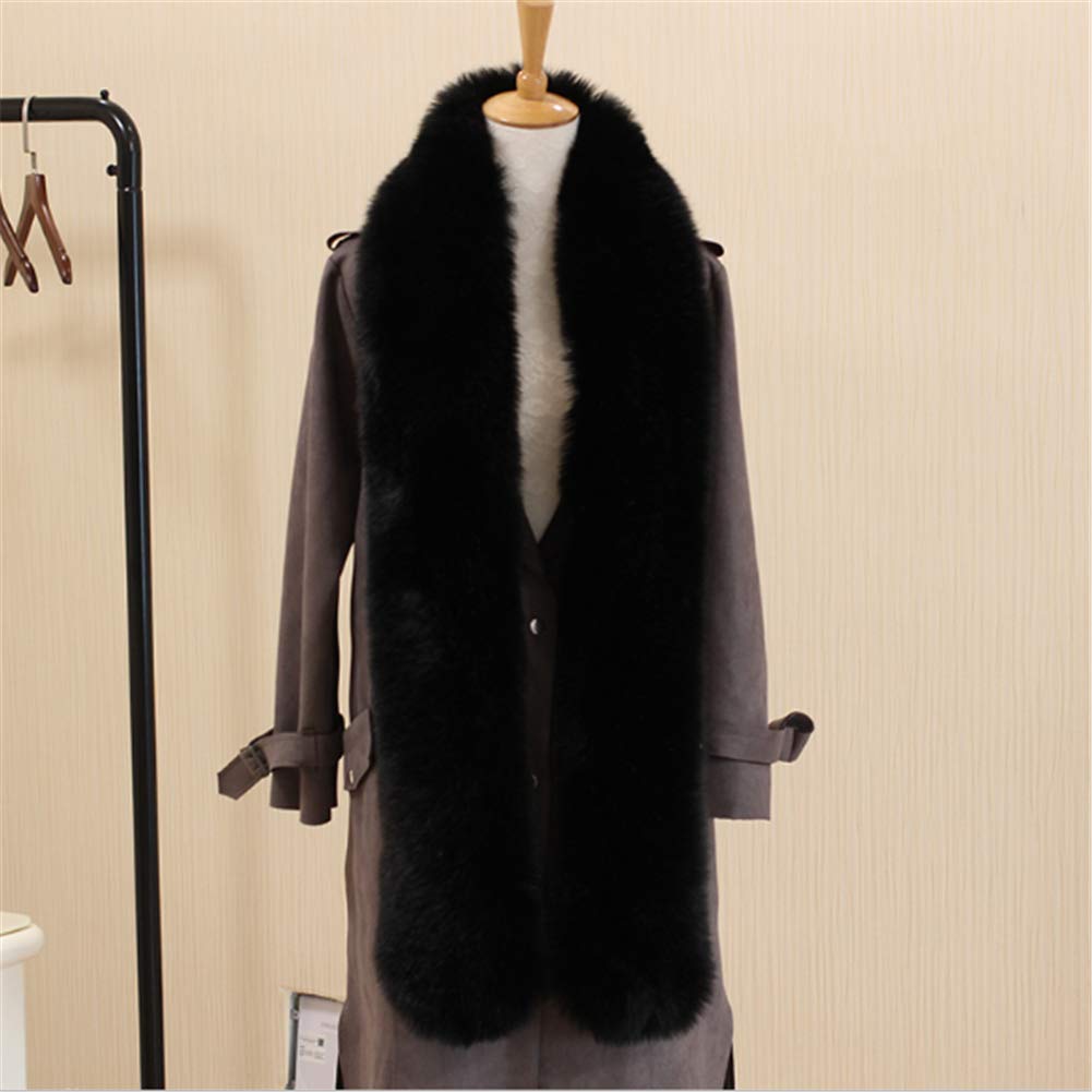 Bufanda larga para hombre y mujer, cuello de piel sintética para invierno