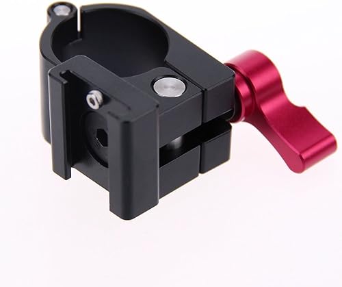 Miniatura 4 de CAMVATE Soporte de montaje ligero Soporte de abrazadera de varilla de 0.984 in para DJI Ronin-M, Freefly MoVI - Perilla roja - 1167