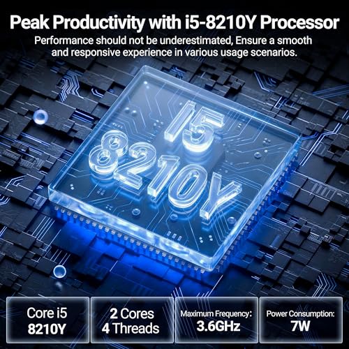Image of 2026 Laptop, Laptop Computer i5-8210Y CPU with 16GB RAM 1TB SSD, 16'' Laptops 1920*1200 FHD, 180 Angel Open with Backlit Keyboard, Type-C, BT 5.0, WiFi 5, Win 11 Pro, Lightweight Lap Top for Business