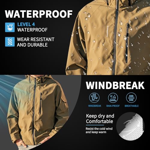 Image of Men'S Hooded Jacket 2024 New Outdoor Workwear Jacket Spring And Autumn Men'S Windproof Sports Top