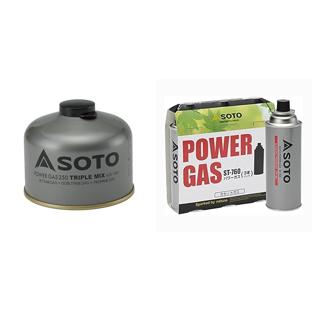 SOTO OD缶 250×8 110×12 トリプルミックス ガス缶 Amazon | ソト(SOTO) 日本製 OD缶 アウトドア パワーガス250
