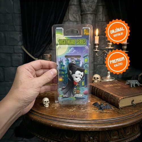 Kont Drakula Hareketli Halloween Korku Figürü Çanta Aksesuarı ve Anahtarlık | Dracool - Görsel 2