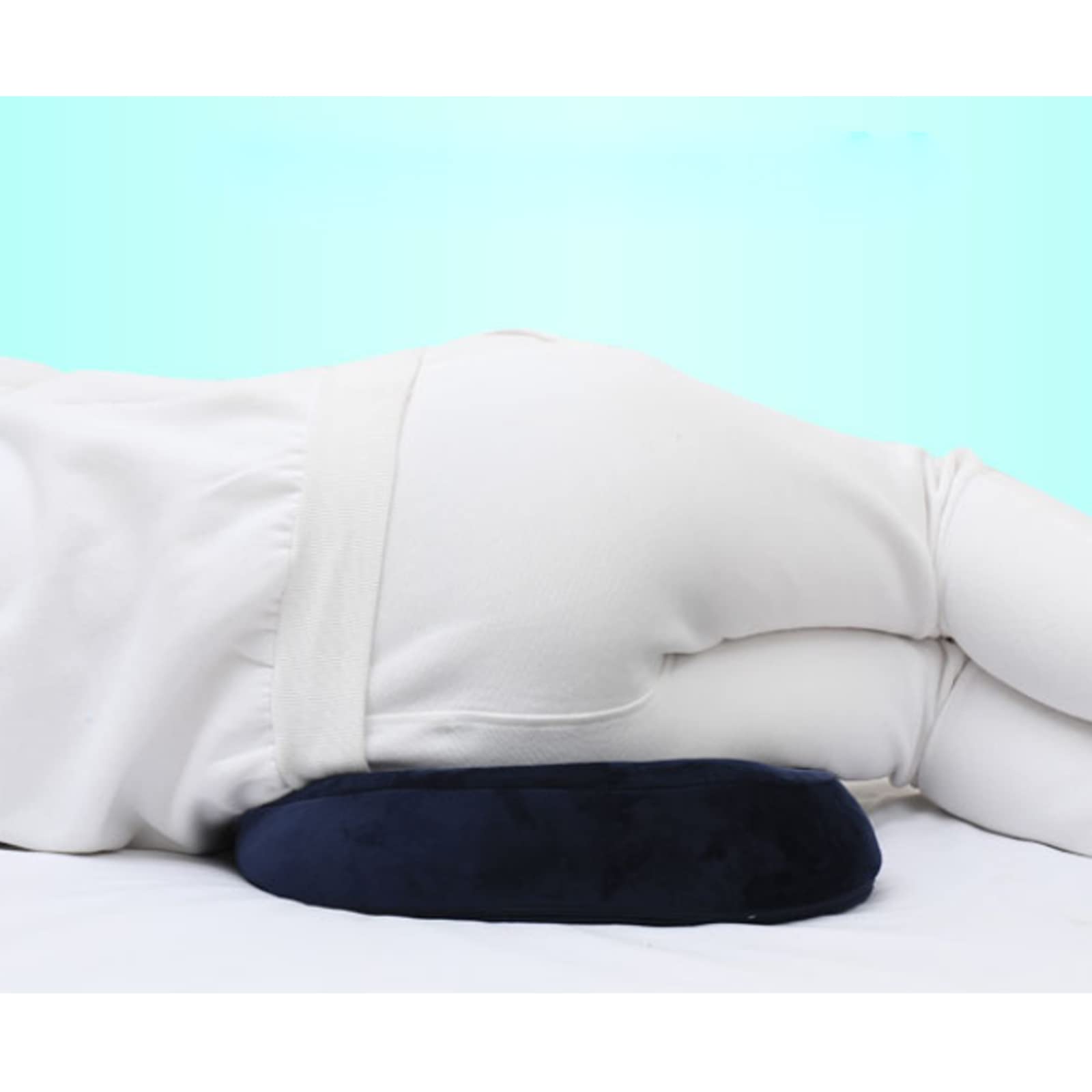 NEFSO La Espuma viscoelástica del cojín del Asiento del Donut Reduce la presión para Las Personas Que sufren de hemorroides y almorranas, Dolor de coxis, cirugía posnatal y posquirúrgica, Azul (Azul)