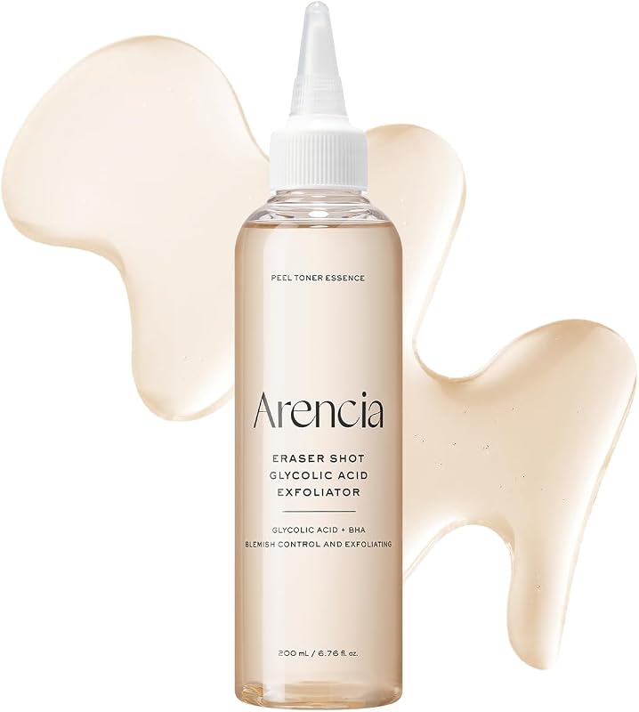 ARENCIA Erasor Shot Tônico Esfoliante com Ácido Glicólico 10% e BHA, 200 mL
