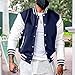 Detachable Hood,Men's Varsity Jacket Vintage Graphic Baseball Jacket Unisex Coats Streetwear 2023 Fashion Slim Fit Athletic Overcoat Navy 3X-Large