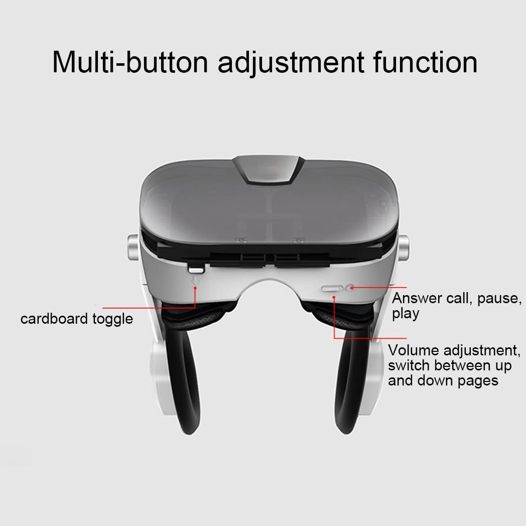 Gafas de Realidad Virtual, 3D VR Gafas con Controlador Bluetooth para Juegos Visión Panorámico VR Glasses para iPhone 13 Pro Max/13 Pro/13/12/11, para Samsung Galaxy S21, Huawei, Xiaomi