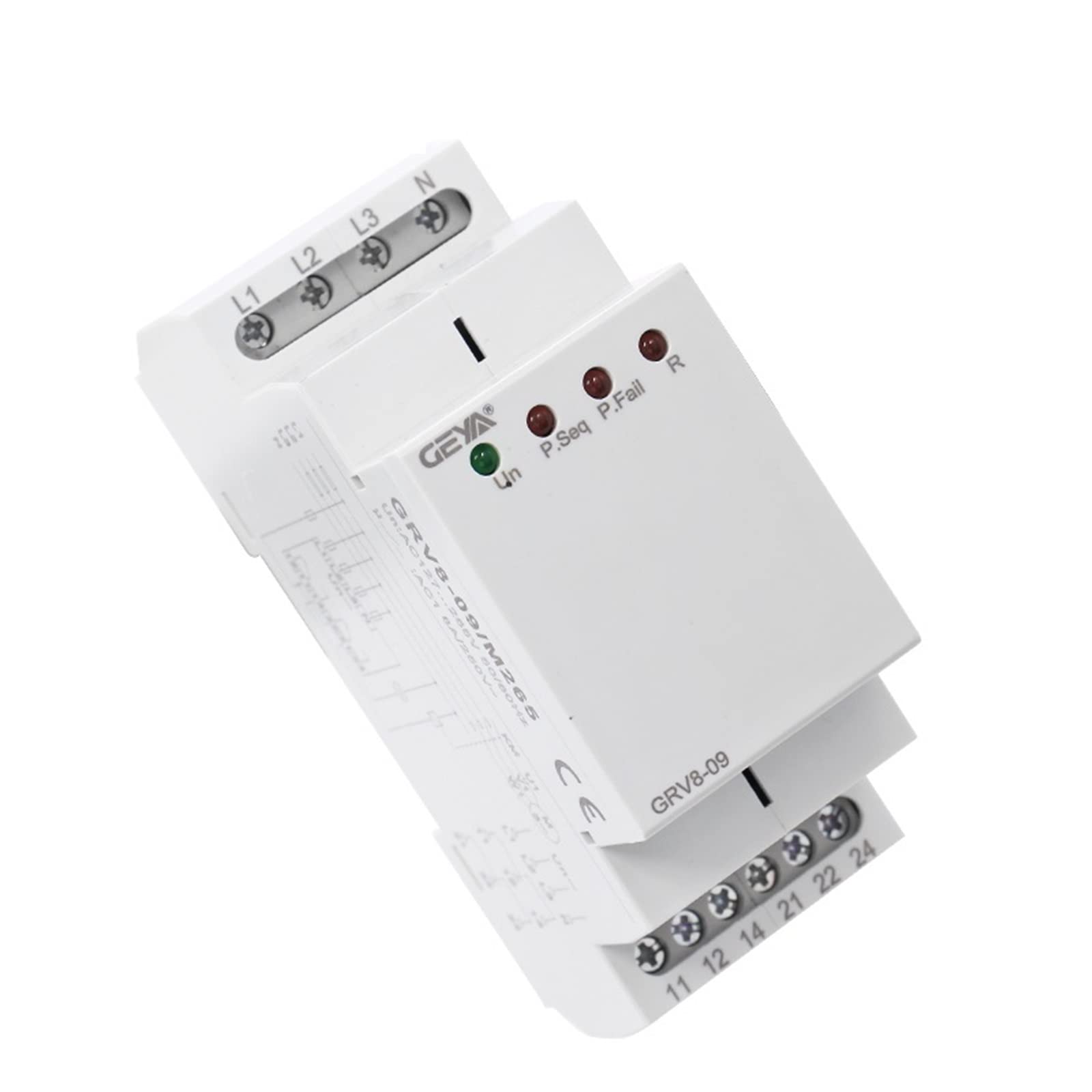 Aqhyebnsr One Color Grv8-09 Phase Sequence Relay Failure 8A 2Spdt 36Mm Width Monitoring Device