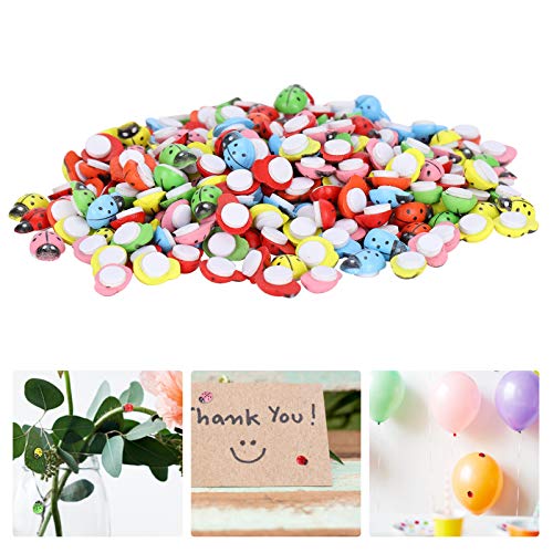 300pcs mini coccinella in legno, carta di