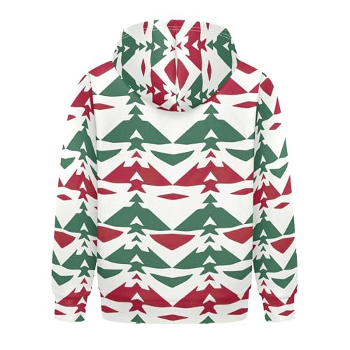 Kids Hoodies Sweaters Christmas Xmas Trees Hooded Sweatshirts with Big Pockets for Boys Girls B04003032