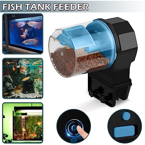 Image of VAYINATO Aquarium Fish Tank Automatic Plastic Fish Food Feeder with Free 2 Dispenser 50G /100G | Random Colour (Pack of 1) by Petzlifeworld