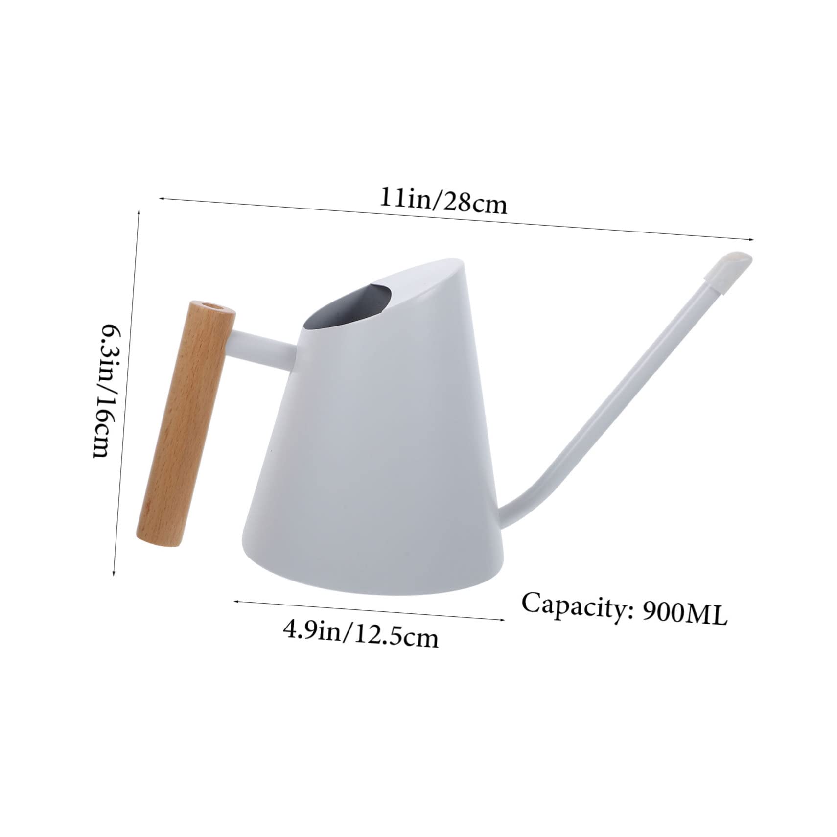 Happyyami Arrosoir en Acier Inoxydable 900Ml Manche en pour Plantes d'Intérieur Arrosoir Utile pour Fleurs de Main-D'Œuvre Outil de Jardinage Pratique