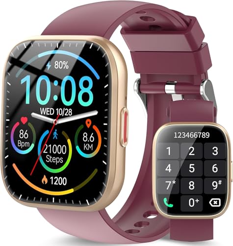 Smartwatch Uomo Donna, 1,85'' Orologio Smartwatch con Effettua/Risposta Chiamate, 112 Modalit...
