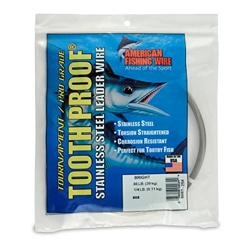 Image of American Fishing Wire Tooth Proof Stainless Steel Single Strand Leader Wire