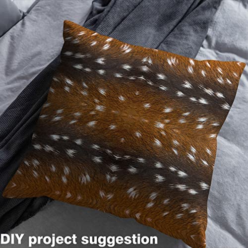 Premium Deer Skin Upholstery Fabric by the Yard - Rich Brown Fur with Elegant Black & White Elk Print for Stylish Home Decor 5 Premium Deer Skin Upholstery Fabric by the Yard - Rich Brown Fur with Elegant Black & White Elk Print for Stylish Home Decor - Image 4