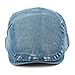 Newsboy Cap for Men Adjustable Flat Ivy Gatsby Cabbie Driving Hat Breathable Denim Cotton Golf Cap (Denim Blue)