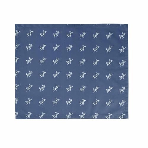 Lisola Napperon américaine lavable, serviette de petit-déjeuner, 40 x 50 cm, en coton Panama imprimé, résistante et durable, fabriquée en Italie. Modèle : Icon, bleu