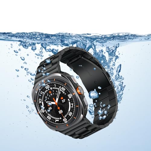 Anlinser-No-Gap-Bands-Compatible-with-Samsung-Galaxy-Watch-Ultra-Band-47mm-22mm-Metal-Strap-Galaxy-Watch-Ultra-Band-for-Women-Men-Black 51yz+1ij8ML