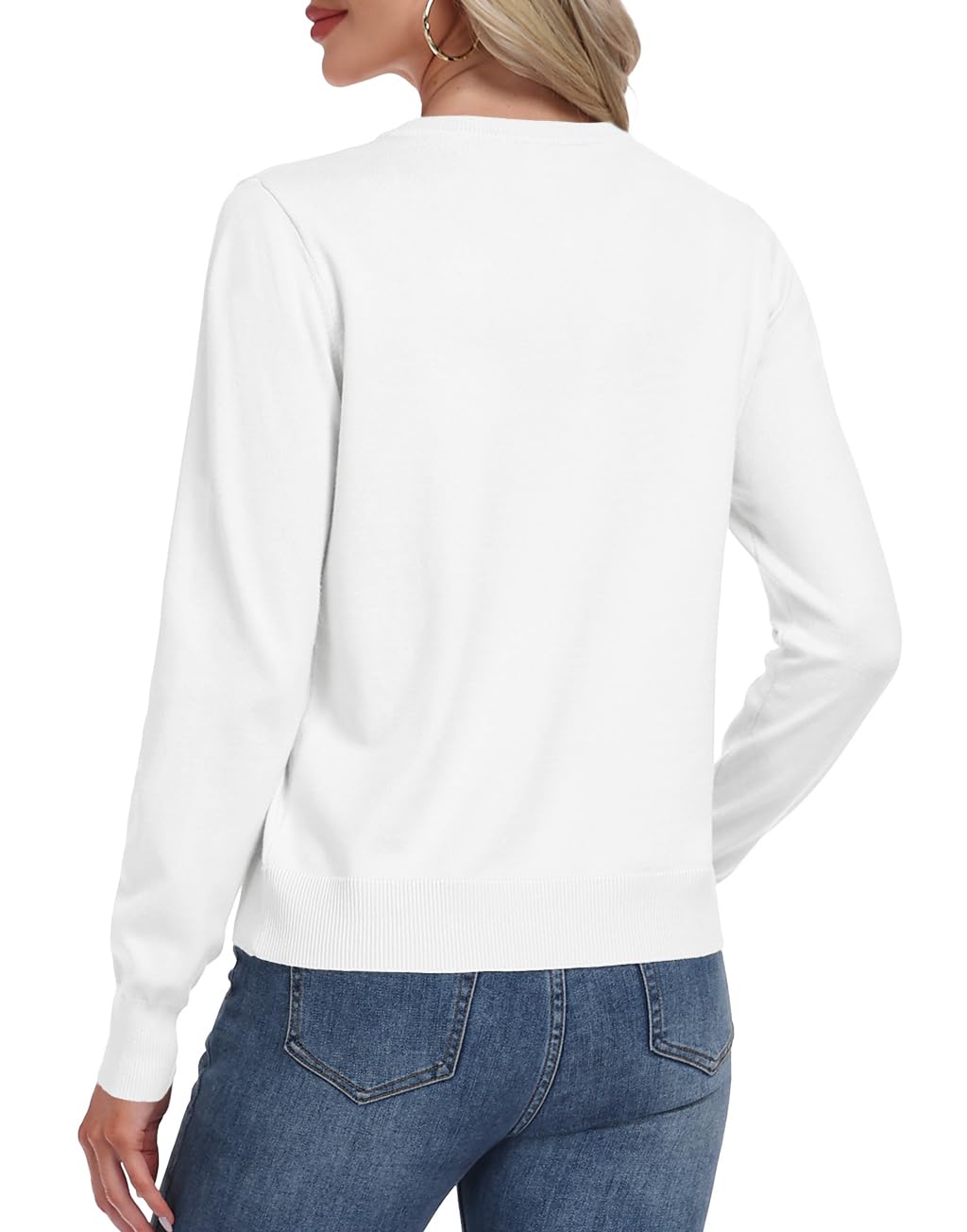 GRECERELLE Cardigan doux élégant et léger à manches longues pour femme en tricot avec perles boutonnées pour femme, automne, hiver, rendez-vous et fête