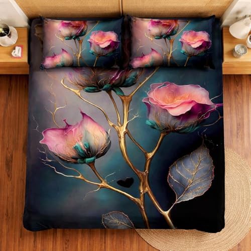 Image of DECORUM Premium 7D Digital Printed Cotton BEDSHEET (90 X 100) Inch with 2 King Size Pillow Covers - HIGH-Definition Design & Superior Comfort (Heavy Quality) BEDSHEET
