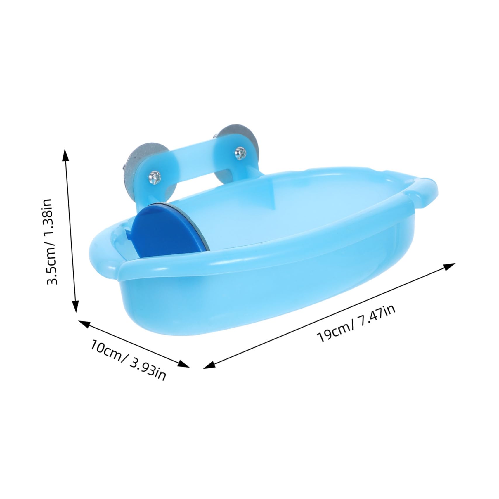 VANZACK 2pcs Parrot Bath Tub Bird Bath for Cage Cockatiel Parakeet Mirror Bird Bathing Accessory Poop