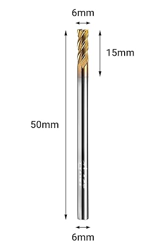 Miniatura 10 de ACCUT A4KES - Fresa cuadrada de carburo de 0.118 pulgadas (0.118 in), juego de brocas de fresado de 4 flautas para acero, acero forjado, acero