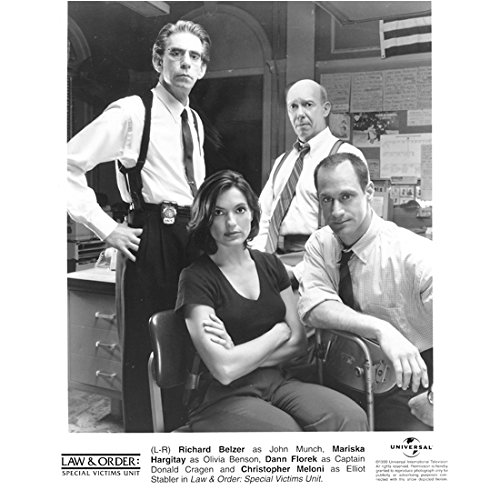 Law & Order: Special Victims Unit 8x10 Photo B&W Richard Belzer, Dan Florek