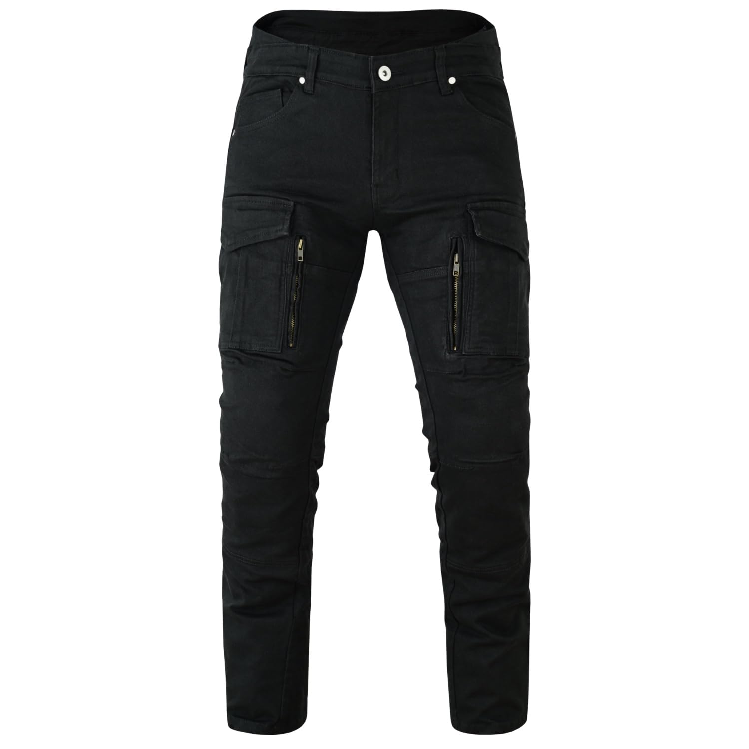 Aramid Motorradjeans Damen & Herren,Protektoren an Knie & Hüfte,Cargo Style, Abriebfest,Motorrad Cargo Arbeitshose Unisex – Aramid verstärkt