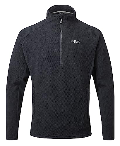 Rab Men’s Capacitor Pull-On Half-Zip Midweight Fleece for Hiking & Climbing - Beluga - Medium