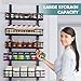 Eastherry Over The Door Pantry Organizer，9-Tier Over The Door Organizer with Adjustable Basket，Metal Hanging Pantry Organizers and Storage for Kitchen, Back of Door Seasoning Rack (Black)
