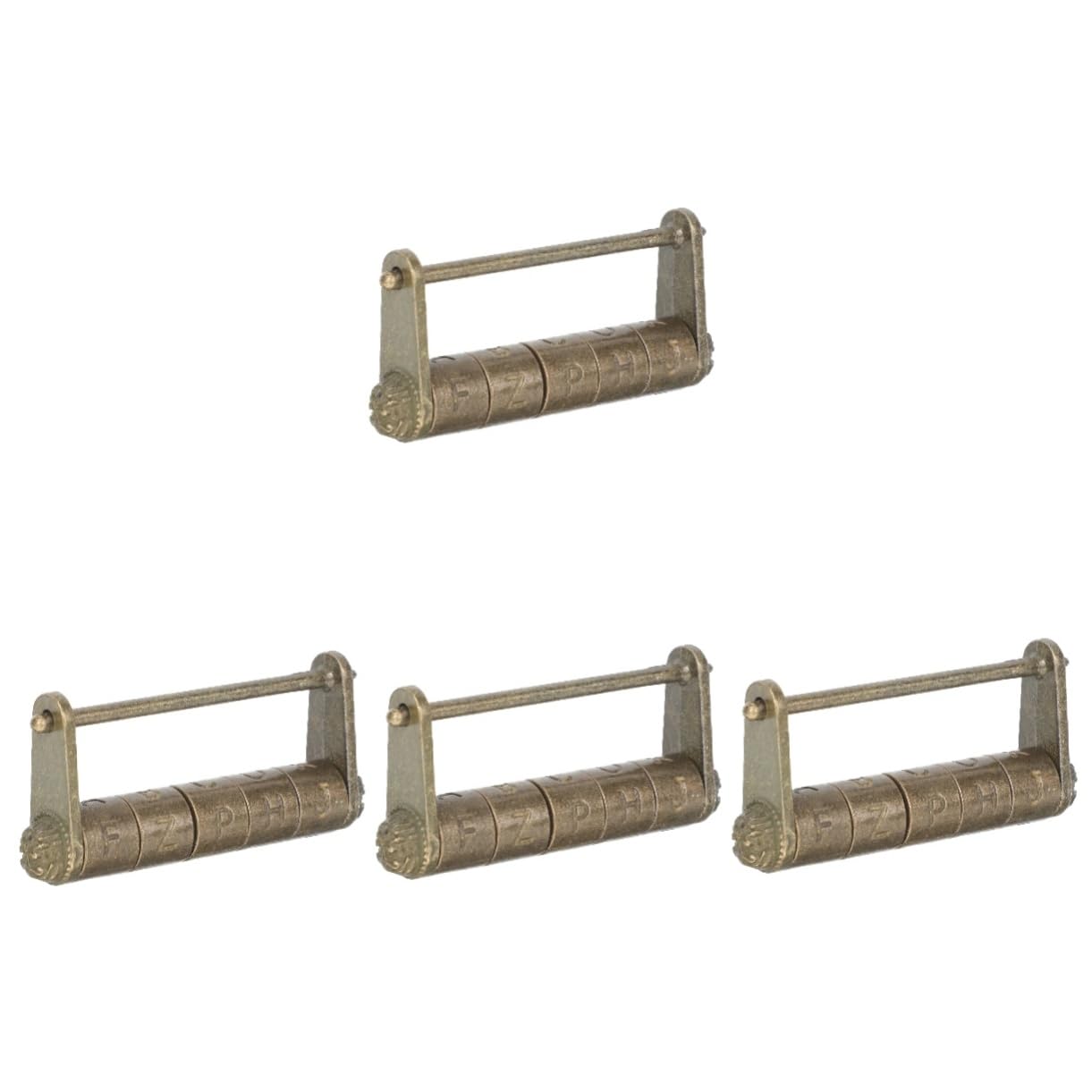 OSALADI 4piezas Candado Vintage De Combinación Diseño Cerradura Antirrobo Para Equipaje y Muebles Aleación De Zinc Durable Para y Decoración