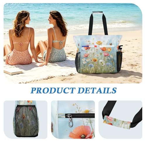 Sac de plage imperméable anti-sable extra large avec zone humide séparée