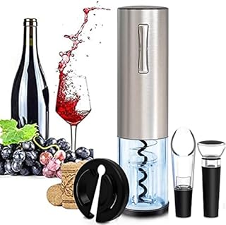 Heart Horse Electric Wine Bottle Opener Rechargeable Set, Stainless Steel Cordless Automatic Electric Corkscrew Set with Foil Cutter ,Wine Vacuum Stopper, Wine Aerator Pourer for Gift