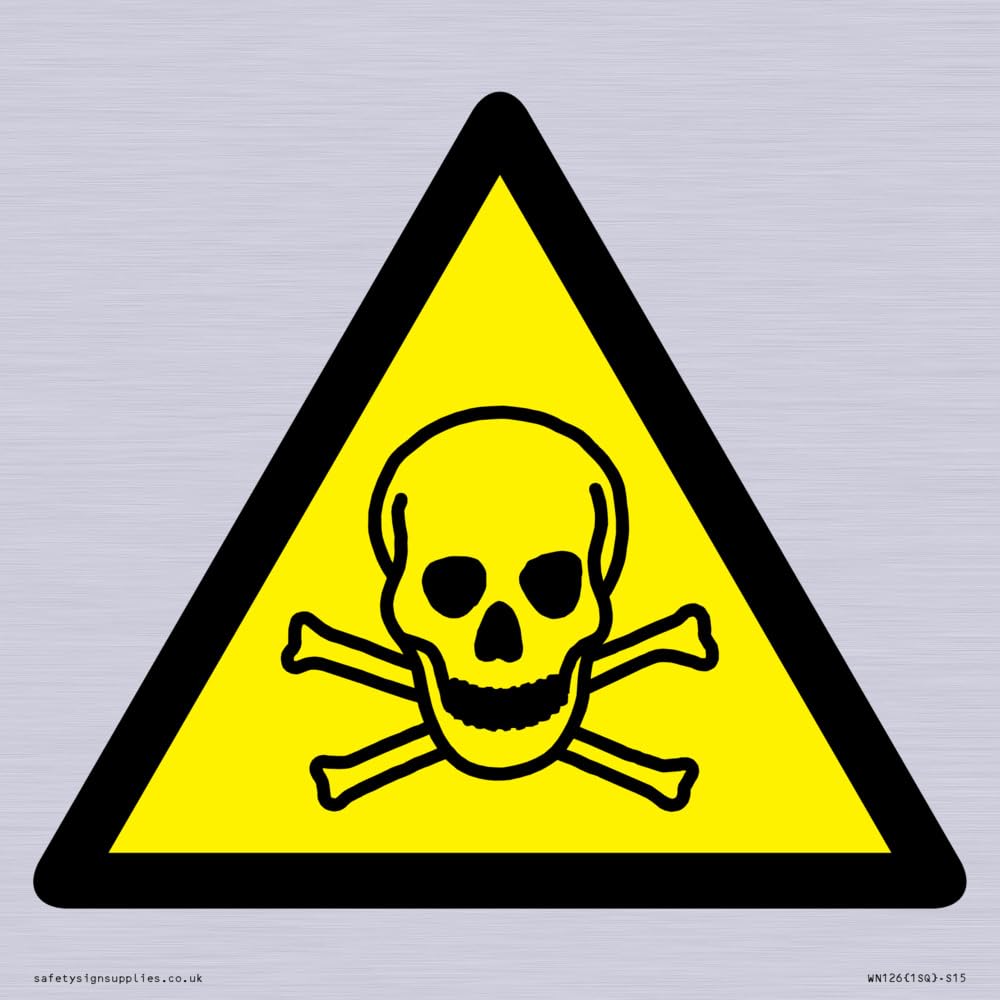 W016 Warning: Toxic material Sign - 150x150mm - S15