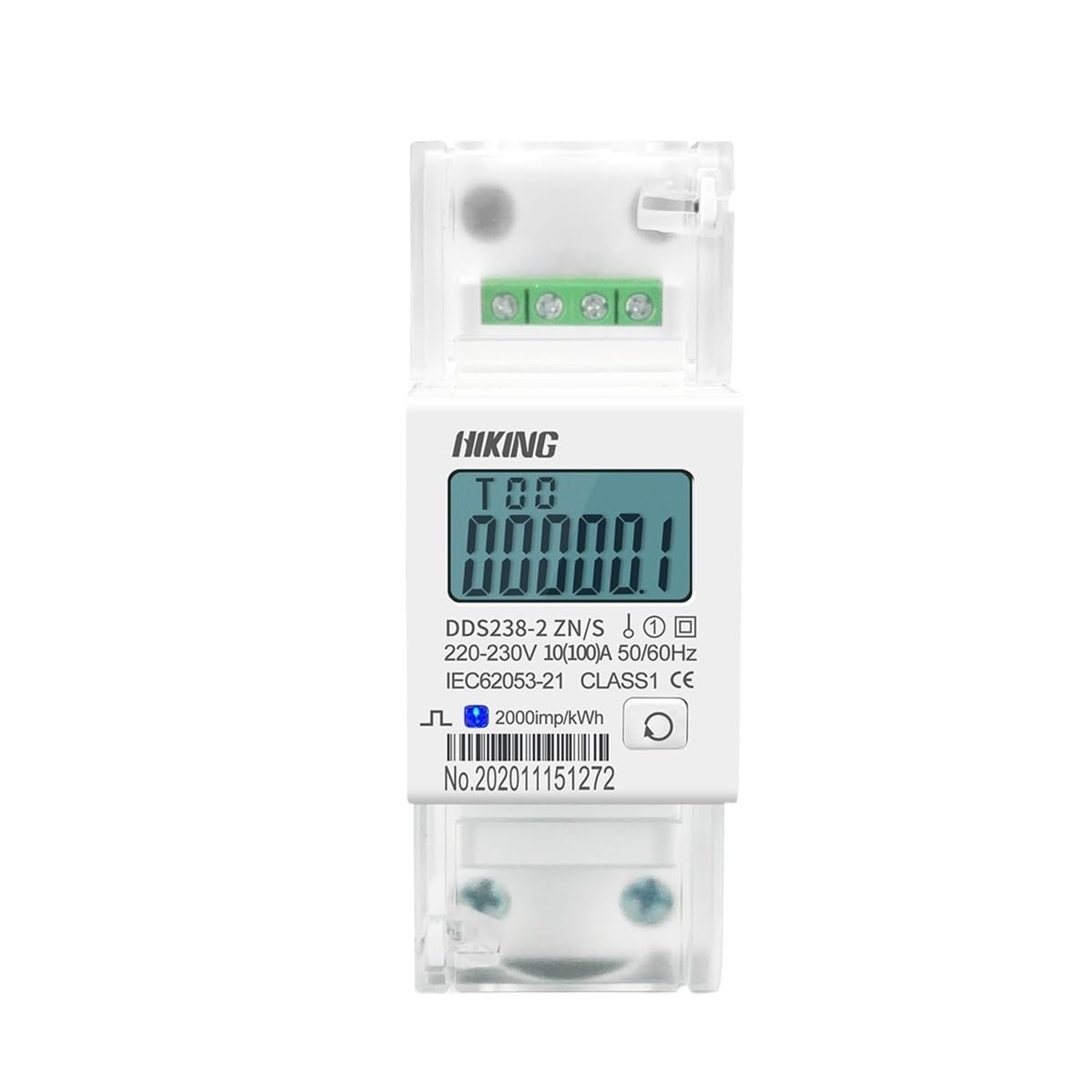 POWTAXBJGD 100A 220V 230V 50HZ 60HZ Voltage Current DDS238-2 ZN/S Single Phase Din Rail KWH Watt Hour Meter with RS485