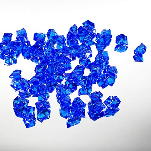 WGV Acrylic Ice Rock Crystals Treasure Gems for Table Scatters, Vase Fillers, Wedding, Banquet, Party, Event, Birthday Decor (Approx 150 pcs per bag), 1 Bag, 1 Pound, Royal Blue