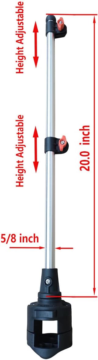 Brocraft Boat Rail Mount Flag Pole/Boat Flag Pole for Rail Mount-Not Drilling Required - Image 6