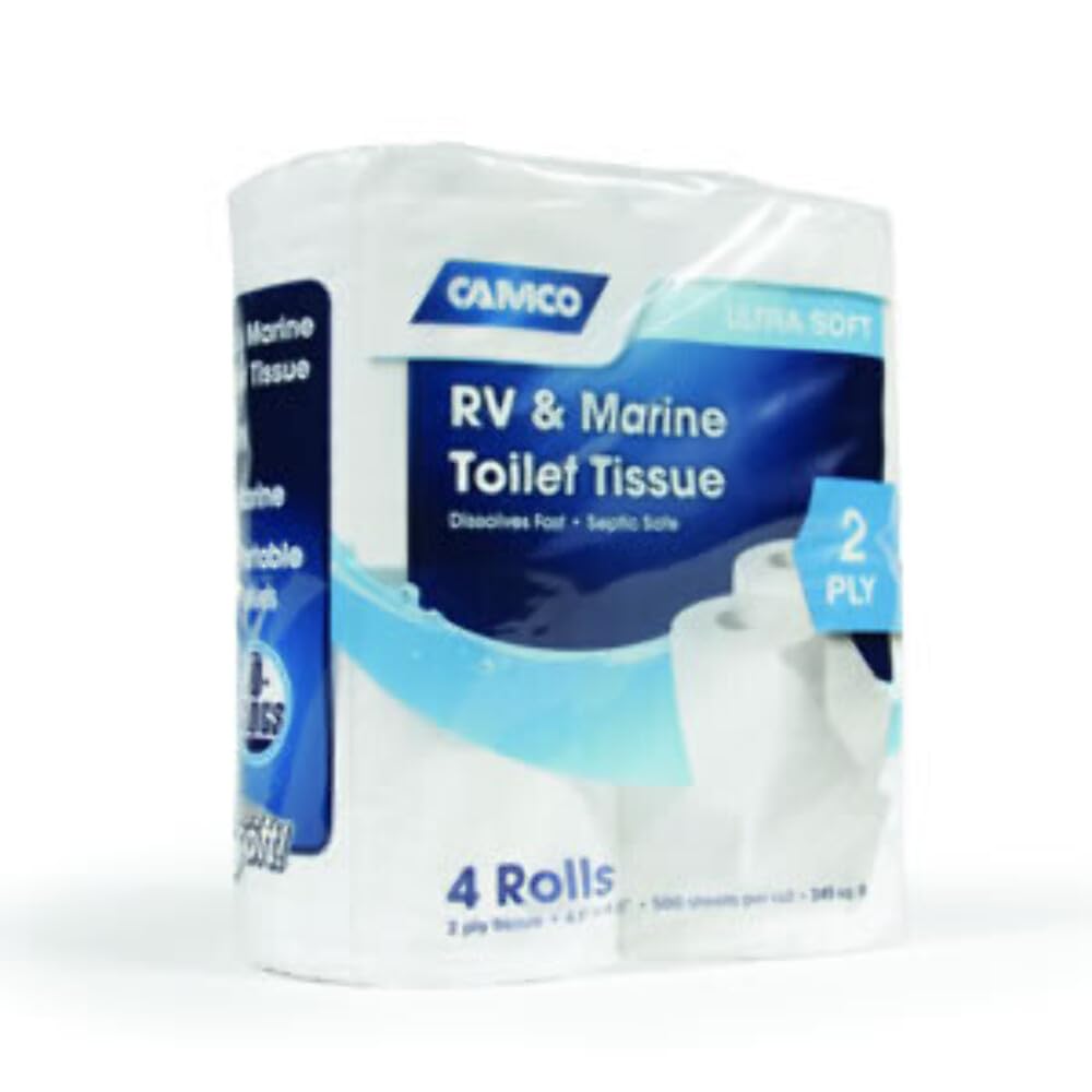 Camco Marine & RV Toilet Paper — 2-Ply — Septic Safe — Dissolves Fast ...
