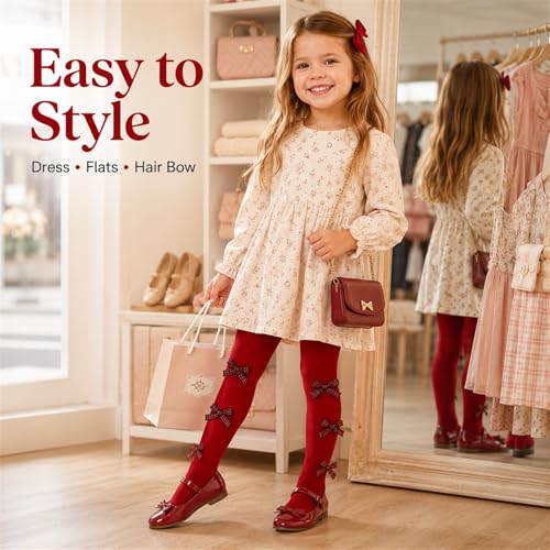 Image of VIKITA Girls tights Cotton Leggings in Spring fall winter stripe socks for girls 3-8 years