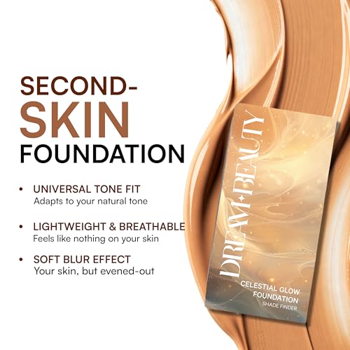 Image of Dream Beauty Celestial Glow Foundation Trial Pack | Unnoticeable Lightweight Foundation with Universal Shade Adaptability | Everyday, Skin-Like Finish | 12H Wear | Breathable Formula | 30ml