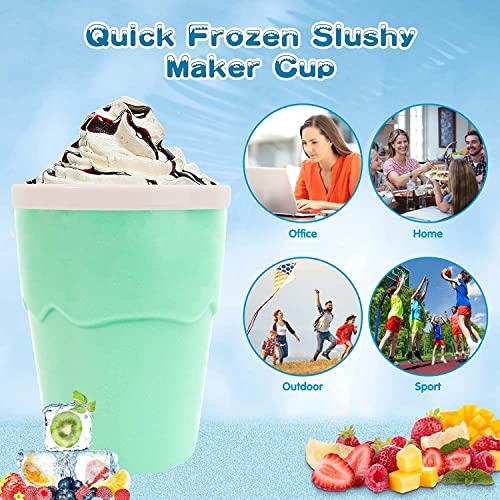 Slushy Maker Tasse mit Löffel, schnell einfrierende Smoothies Tasse, Aluminium Kühlbecher Doppelschicht Slushy Maker, hausgemachte Eiscrememaschine DIY es für Kinder und Familie (Rosa) – Bild 8