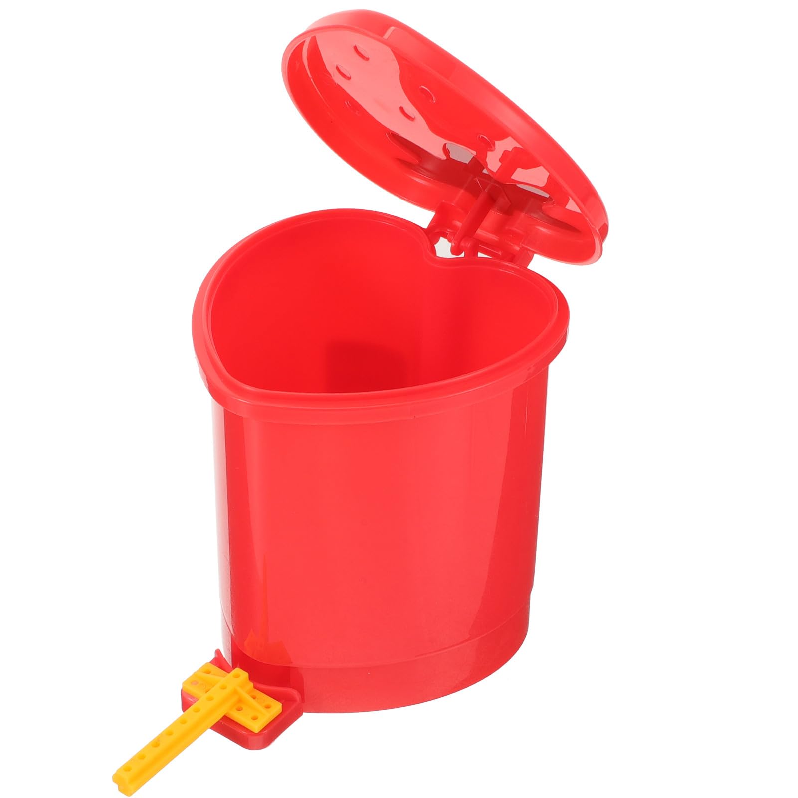 Small Desktop Trash Can with Lid Mini Plastic Wastebasket for Office Car Kitchen Bedside Use Cute Decorative Garbage