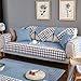 YUTJK Sofa Überwürfe Sofabezug für L-Form Sofa Abdeckung für 1 2 3 4 5 Sitzer, Kinder, Katzen, Hunde, Pet,Cotton Steppsofa-Kissenbezug-Blau_70×70cm.