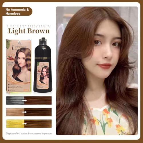 Hair Color Shampoo Light Brown Argan Oil Avocado Keratin miniatura 5