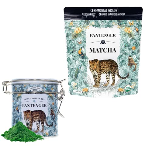 Pantenger Matcha 1 Oz Pouch And Pantenger Matcha 1 Oz Tin. Matcha Green Tea Powder Ceremonial Grade. Usda Organic. #TOP14