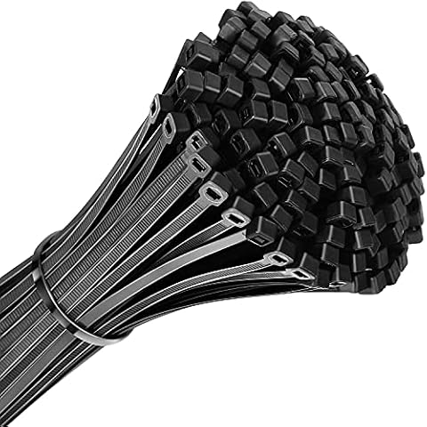 Premium Cable Ties 200 Packs, Self-Locking Small Nylon Cable Zip Ties 200mm x 3.6mm, Heavy Duty Cable Wire Ties, 8" Strong Nylon Tie Wraps,Perfect for Home, Office, Garden Cover