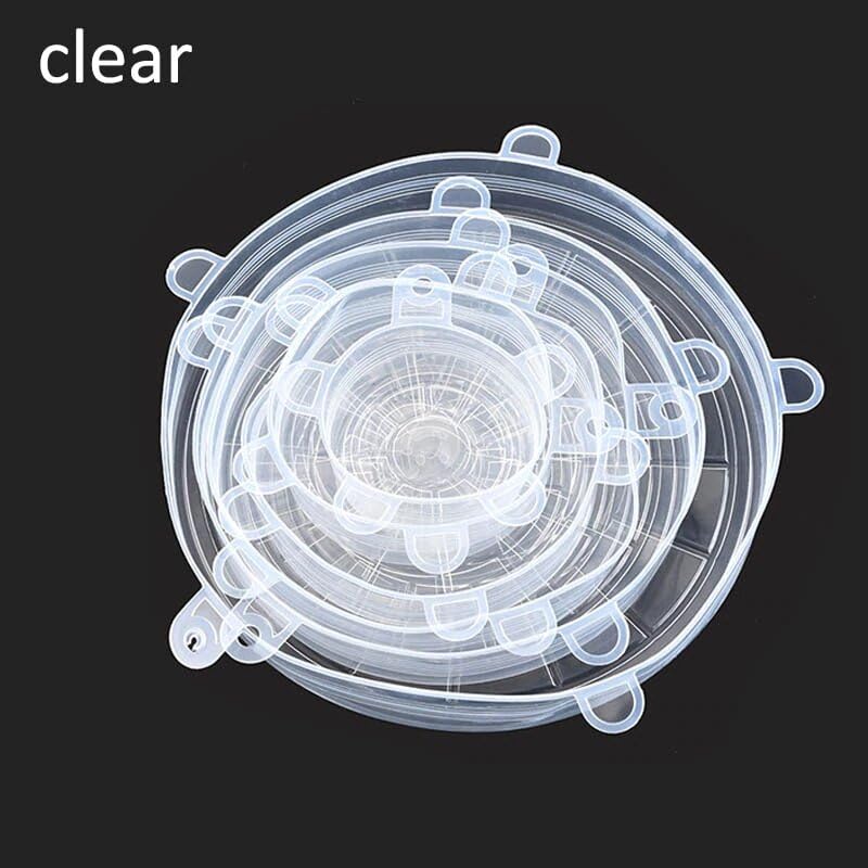 GLUN® Reusable Stretchable Silicone Lids, 6 Different Size (6cm to 21cm) Silicone Lids for Curved Dish  , Cups, Cans, Mugs & Other - Image 8 thumbnail