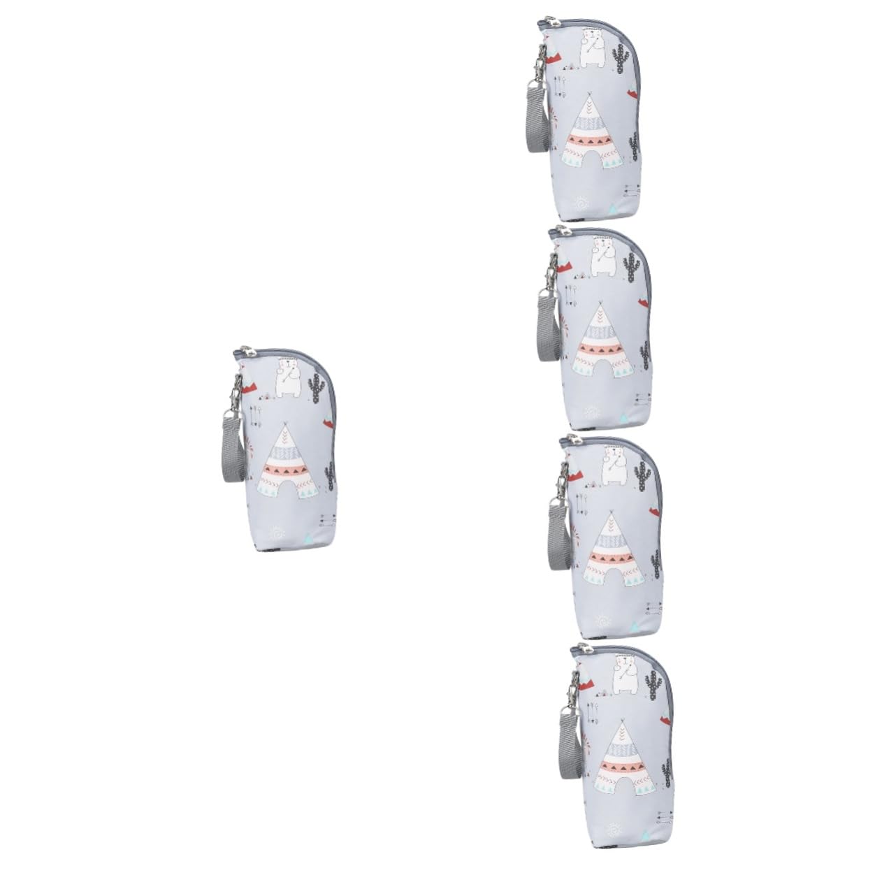 VICASKY 5pezzi Borsa Termica Per Biberon Isolata e Porta Biberon Per Ragazzo Ragazza Perfetta Per Viaggi e Passeggiate Con Cerniera e Manico Per Stroller