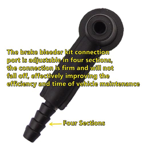Selxran Kit de sangramento de freio de conector de ferramenta de troca, 6 peças de adaptador de troc