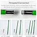 Katzowen 3/2 /1 M Long Portable Rescue Poles with Removable Stainless Steel Hook, ﻿ Green Push Pole for Boat, Life Raft/Boat/Yacht/Motorboat/Pool Water Salvage Tools(2m/6.5ft)