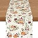 ZWJD Tischläufer Herbst 40x100 cm –Herbsttischläufer Waschbar & Modern, mit Blätter- & Kürbis-Motiv, Herbstdeko Tischdecke für Küche, Esstisch, Innen & Außen